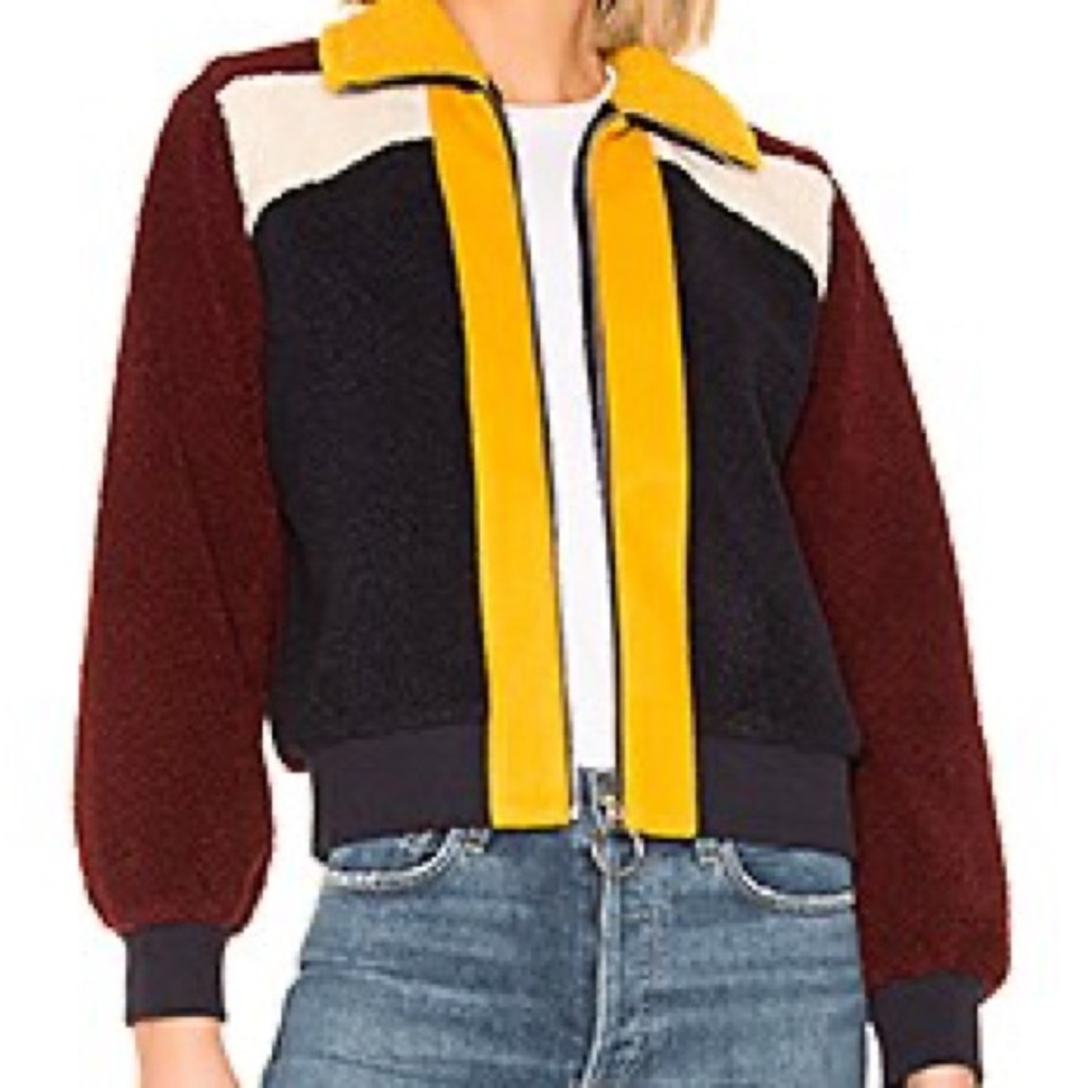 J.O.A. Revolve Multi Contrast Teddybear Jacket